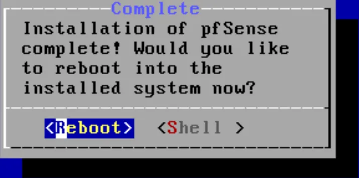 Configuration de PfSense 7