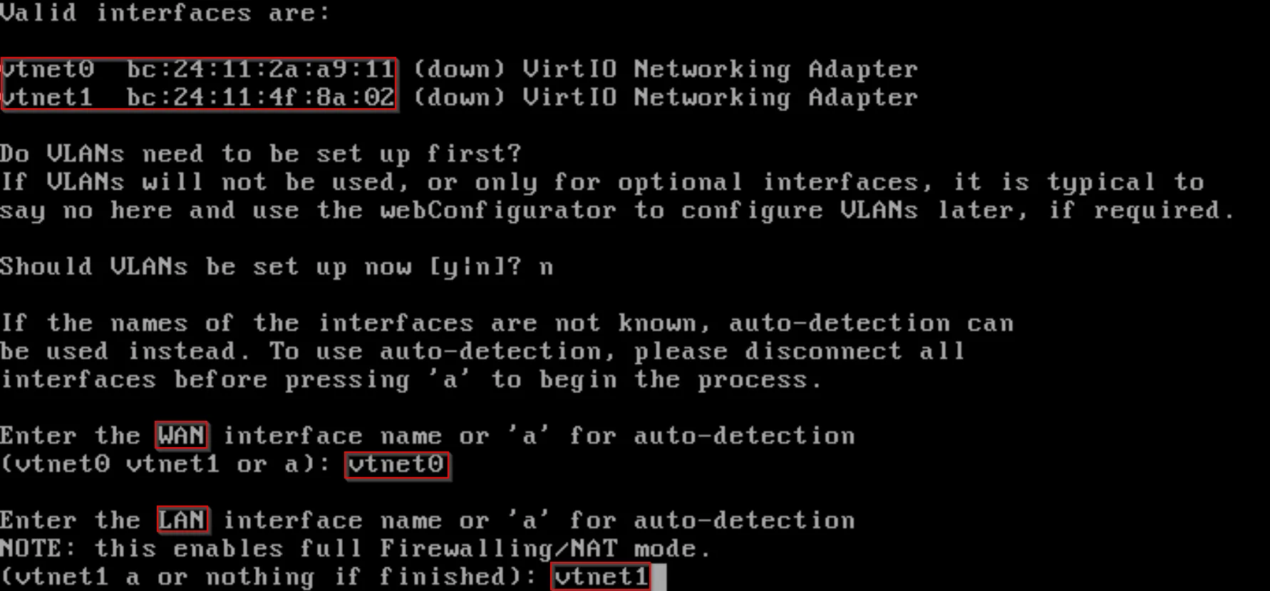 Configuration de PfSense 9