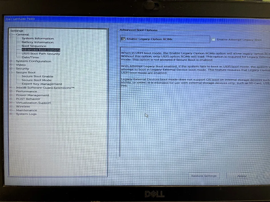 Legacy Option ROM BIOS