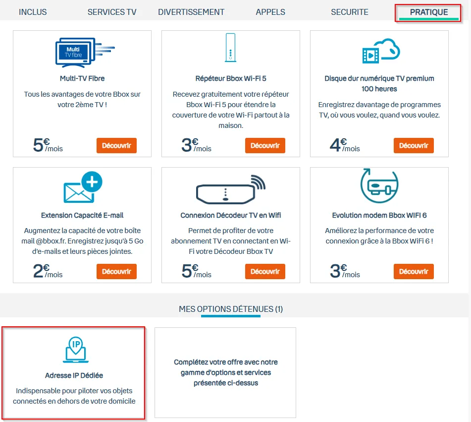 Bbox option dédiée