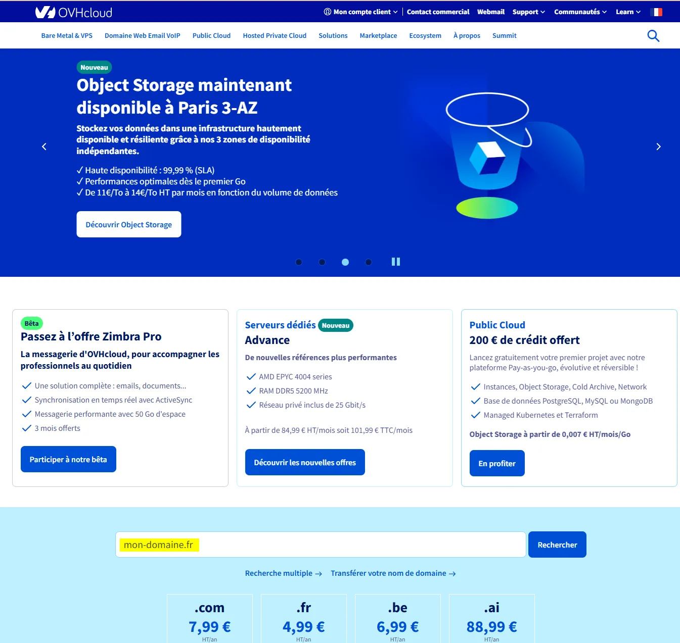 Accueil OVH