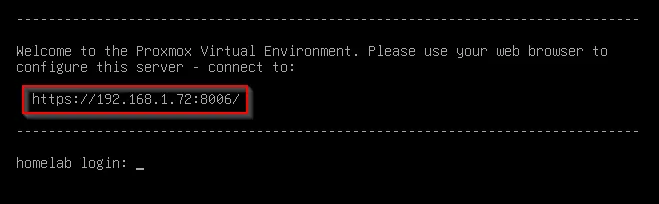 Configuration Proxmox étape 1