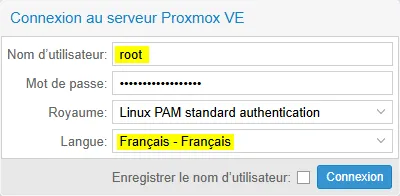 Configuration Proxmox étape 4